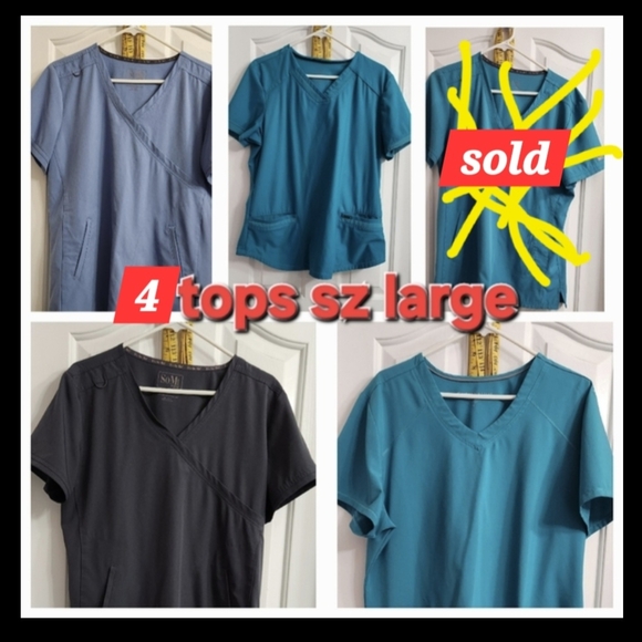 Scrubstar Other - Lot of 4 scrub mix n match Tops sz large